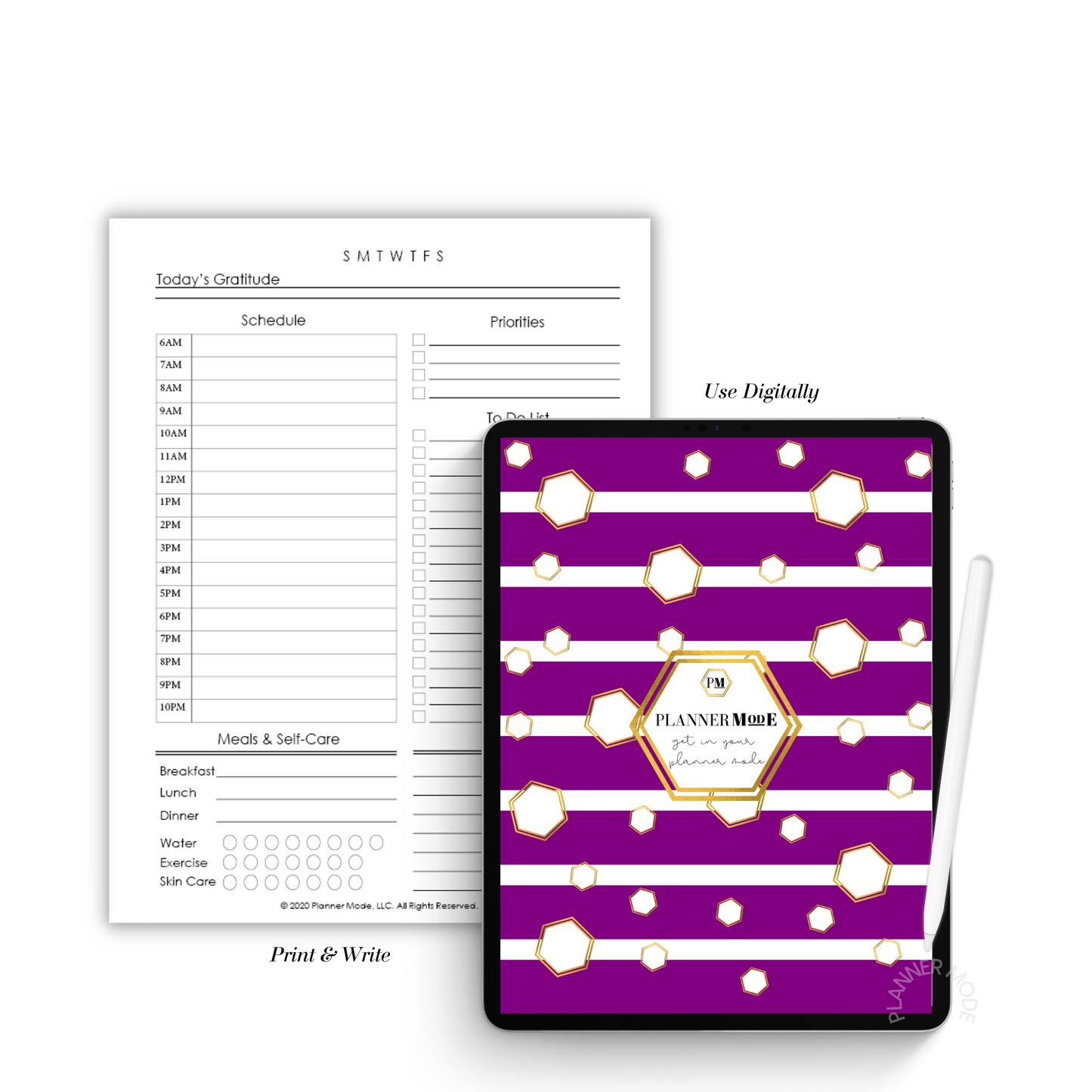 Purple Hexagon Signature Lifestyle Mode Planner