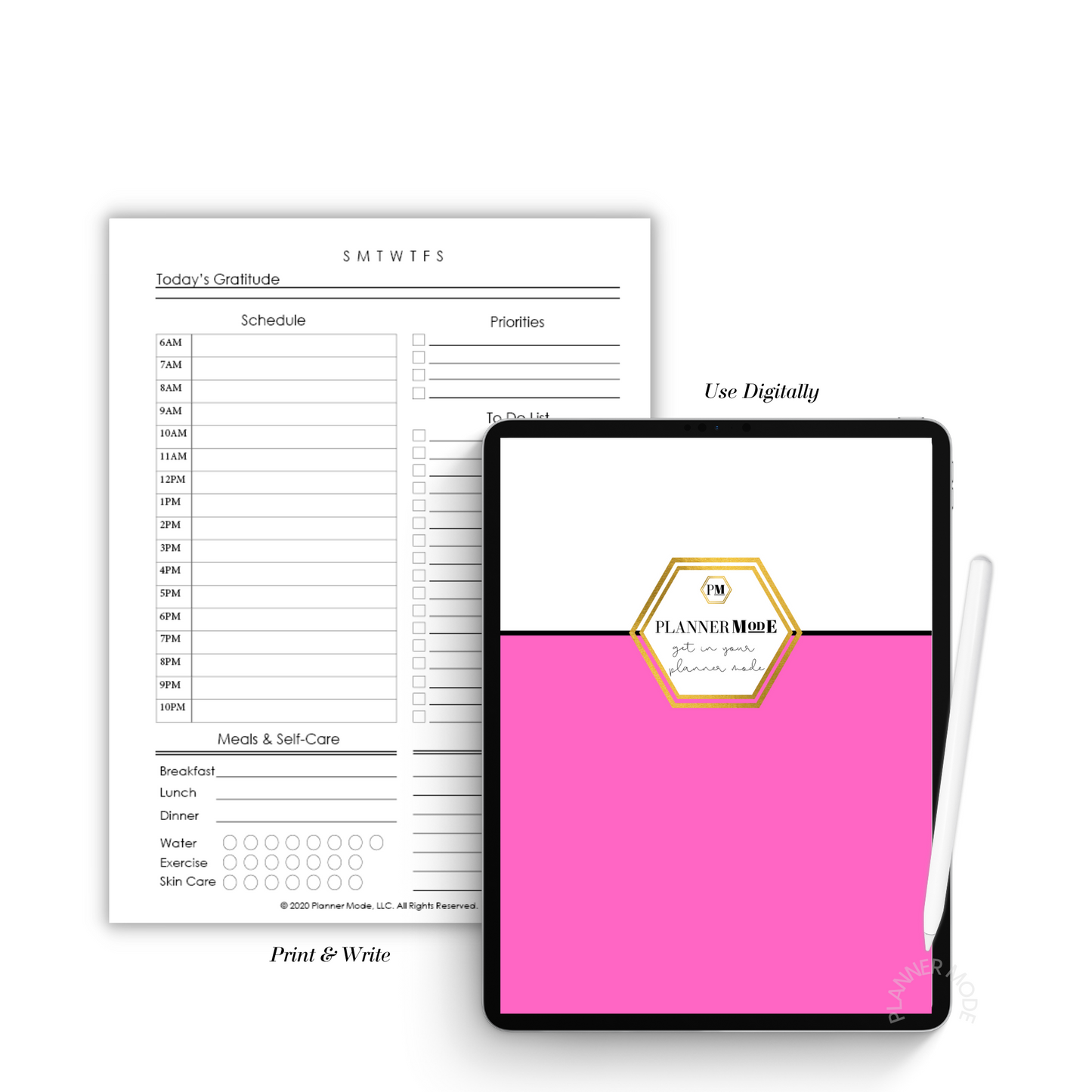 Pink Signature Lifestyle Mode Planner