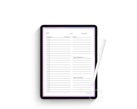 Daily Planner Digital Template
